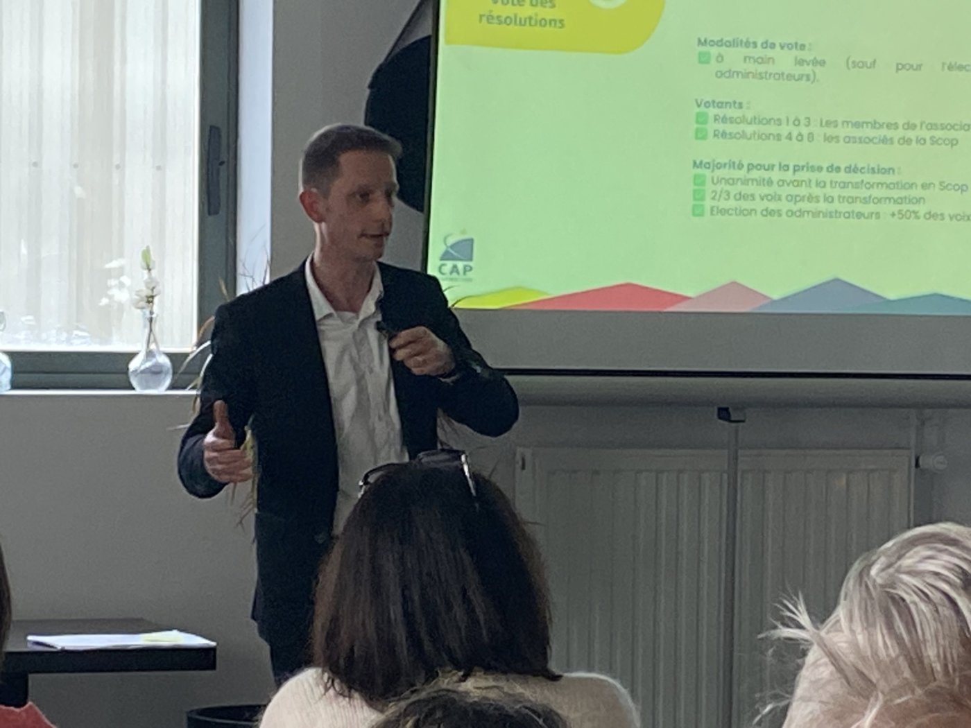 Martin Delatte, délégué UR Scop & Scic Ouest, lors de l'AG de CAP Formation
